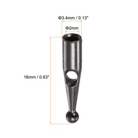 sourcing map Umbrella Connection Head Beads 2 mm Hole Diameter 16 mm Length Metal Umbrella Components for Folding Umbrella Cover Parts Grey Pack of 10