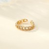 Nawflue 18K Gold Plated Double Cubic Zirconia Rings for Women