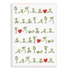 Triolino Cotton Tea Towel with Printed Frog Motif 45 x