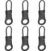 6pcs Replacement Zipper Pull Detachable Zipper Pull Tabs Metal Extender