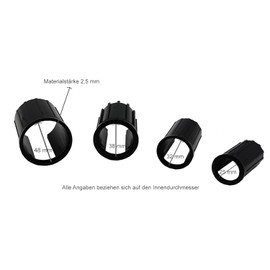 Land-Haus-Shop 4 x Reducing Parasol Stands 48 38 32 25 mm Sun Rain Umbrella Stand Reducing Rings for Granite Parasol Stand and Ground Sleeves