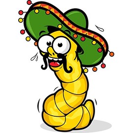 Zirni Tequila Worm Sombrero Mexico Drink Cartoon Sticker Decal Design