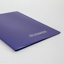 Roth Basic Certificate Folder A4 - 20 Inserts for up to 40 Certificates - Indelible - Document Folder, dark blue