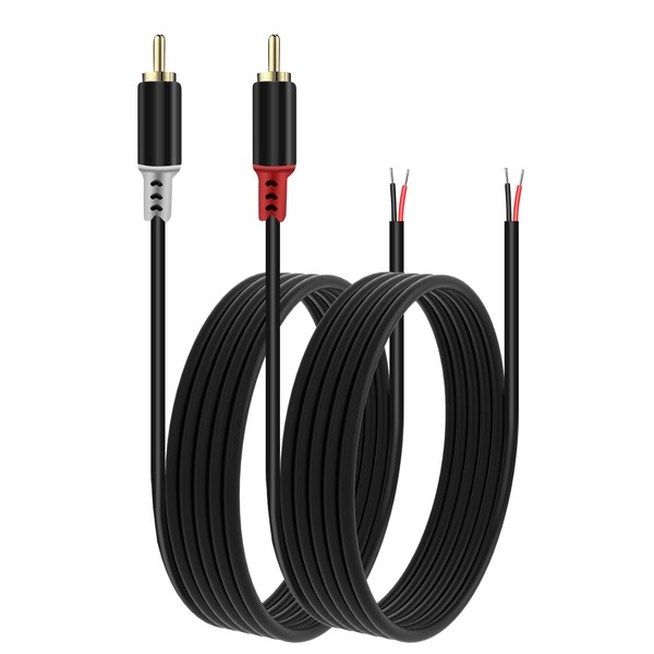 caojunzhen RCA to Speaker Wire Adapter, 2 Bare Wire Speaker