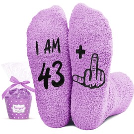 HAPPYPOP 44th Birthday Gifts Ideas for Women - Socks for 44 Year Old Woman, 44th Birthday Gifts for Female, 44 Year Old Gifts for Her