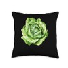Iceberg Lettuce Cubism Throw Pillow