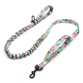 Dog Harness Collar 5ft Leash Poop Bag Holder Set, Reflective Adjustable No-Pull Dog Vest Harness with Safety Lock Easy Control Handle, for Small Medium Large Dogs 1pcs(Flamingo Leash)_4.5ft