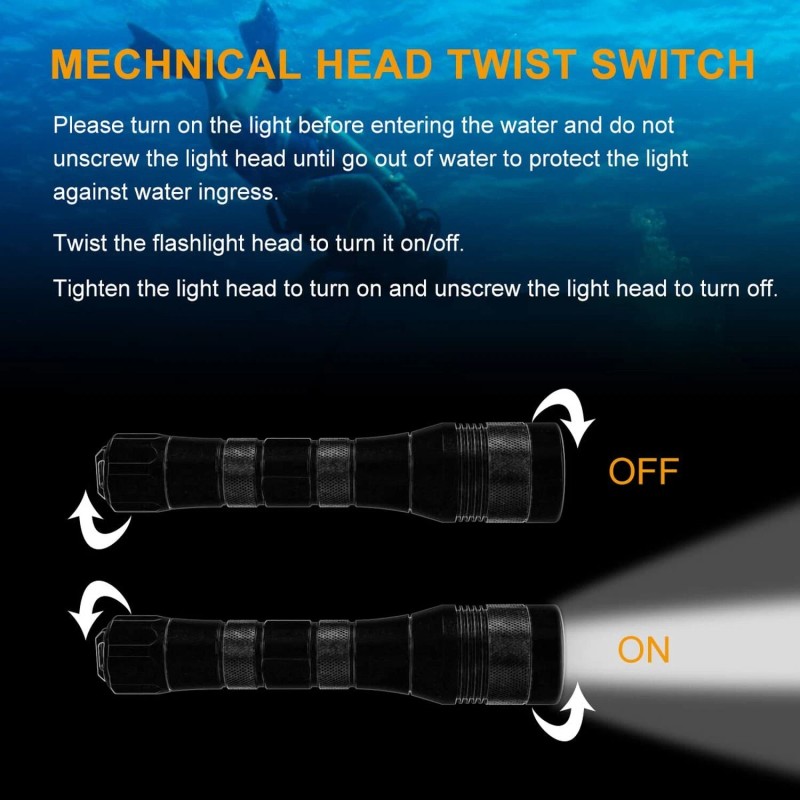 SecurityIng Waterproof 1000 Lumens LED Diving Flashlight UnderWater 150m Super