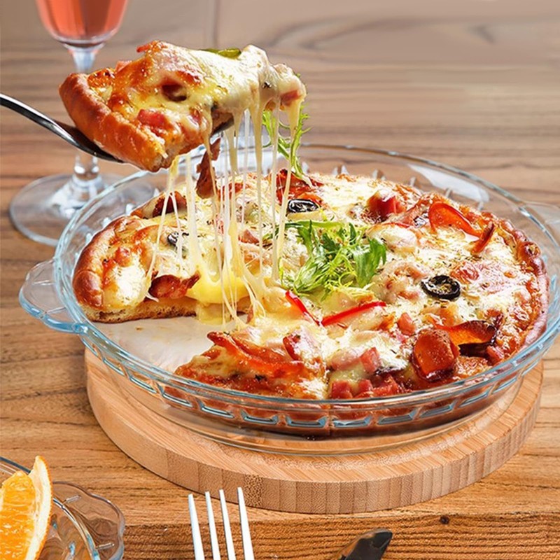 2-Pack (7"/8") Glass Baking Dish Set, Round Pie Glass Bakeware