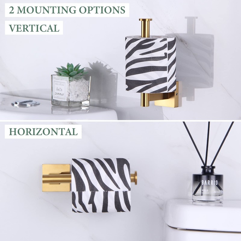 Bathroom Hardware Set 4 Pieces Bundle with Towel Bar (Brushed