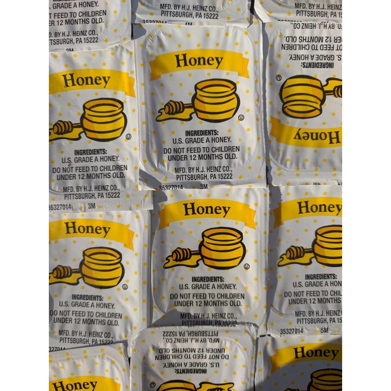 HEINZ HONEY SINGLE SERVE 50 Packs in Bag KOSHER .42oz