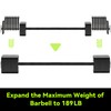 Eisenlink Barbell Bar Set, Quickly Convert Weights into Adjustable Barbell,