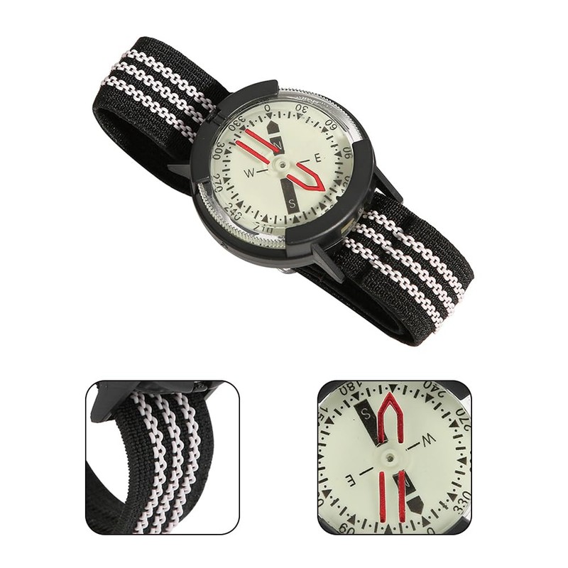 Compass Watch Diving Bracelet Compass Portable Waterproof Pressure Resistant Adjustable
