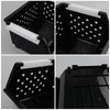 Jekiyo 4 Packs Large Stackable Storage Bins, Plastic Stacking Basket,