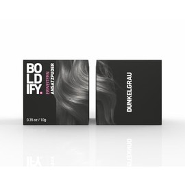 Boldify BOLDIFY Root Powder - Touch Up Hairline & Cover Hair Loss, Instant Gray Coverage for 48 Hours - Stain-Free Hair Powder for Men & Women, Hair Fibers and Hair Topper Alternative (Dark Grey)
