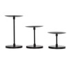 3pcs Pillar Candle Holder Black Double Sided Black Piano Paint