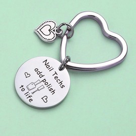 JIUSHUN Nail Tech Gifts For A Nail Technician Gift Manicurist Jewelry Birthday Keychain Nail Technician Appreciation Gift Beautician Jewelry Nail Polish Keychain Cosmetology Gift