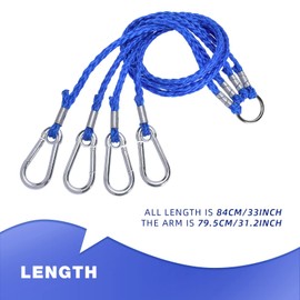 A1FISHER 4 Arm Crab Trap Harness with Heavy Duty Metal Hooks for Sailing Fishing Blue 3 Pack