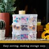 Storage Box with Lid, Small, Plastic Clear Box with Hinged