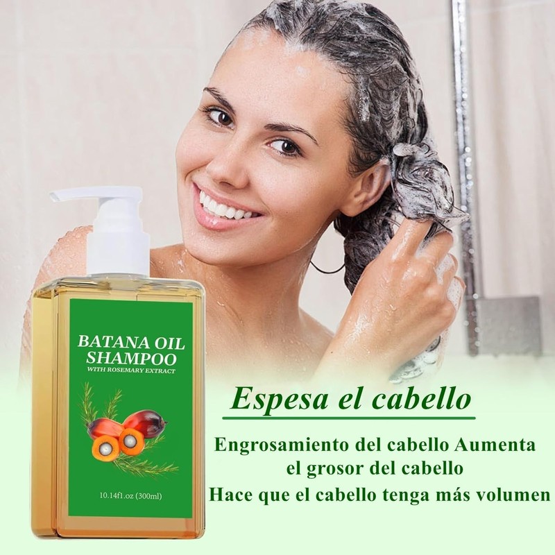 SINYI Champú de aceite de batana 300ML，Batana Oil Shampoo，Champú Batana