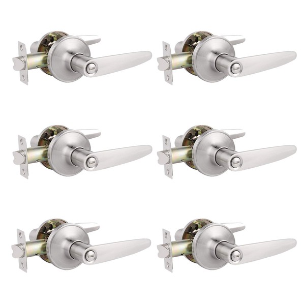 Probrico (6 Pack Privacy Door Lever Door Handle for Bedroom