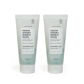 VOESH Sugar Scrub + Bubble Wash, Exfoliating Body Scrub & Body Wash, Body Scrub, Scalp Scrub, Scalp Care, Shower Sugar Scrub, Vegan Body Care