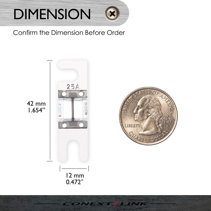Conext Link AFS25-10 Nickel 25 Amp AFS Fuse 10 Pack