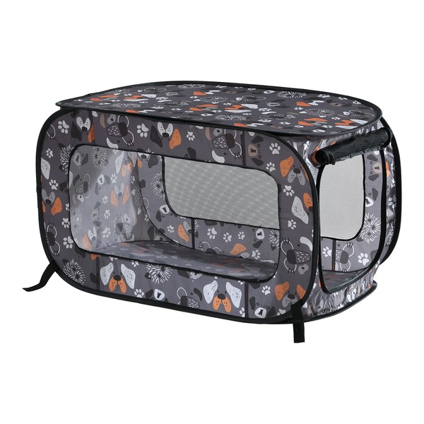 Beatrice Home Fashions Portable, Collapsible, Pop Up Kennel Travel Cat
