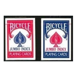 6 Decks Included, 3 Red And 3 Blue - Bicycle Jumbo Index Playing Cards - 6 Decks