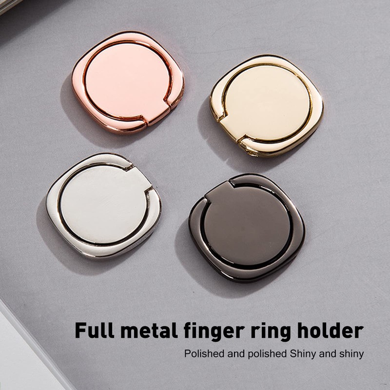 [2 Pack] Matte Rounded Corners Ultra-thin Cell Phone Ring Holder