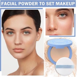 Polvos Compactos Maquillaje Matte Pressed Powdern Polvos Fijadores Maquillaje Facial Ligero, Polvo Compacto De Larga Duración