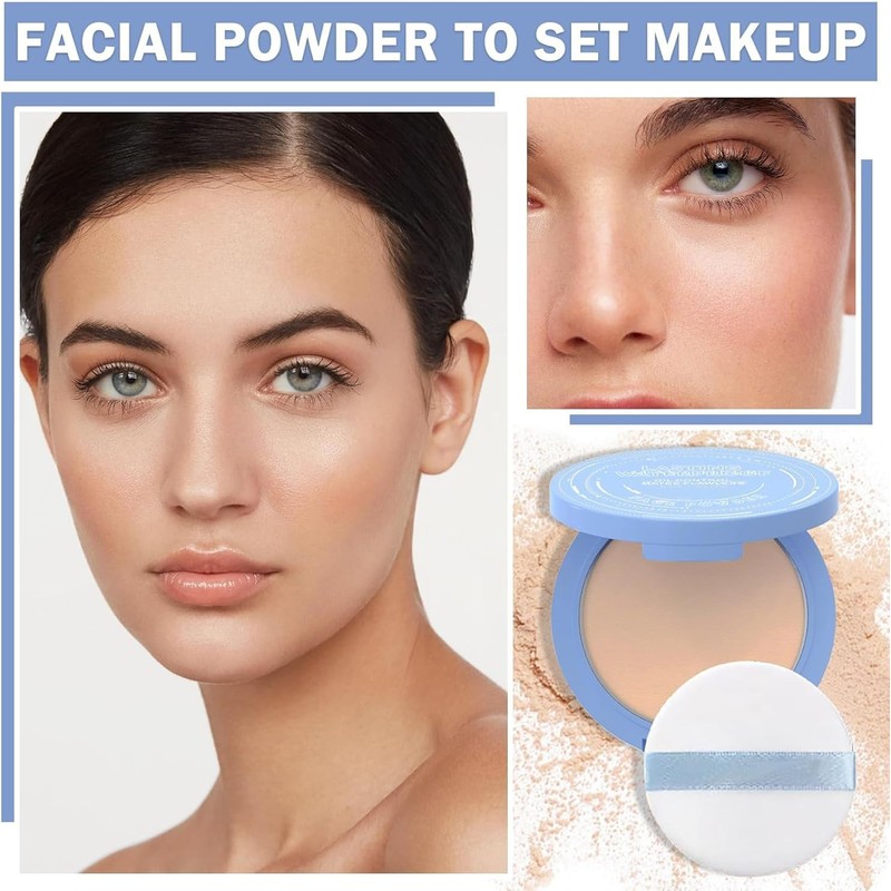 Polvos Compactos Maquillaje Matte Pressed Powdern Polvos Fijadores Maquillaje Facial
