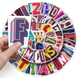 TUIOBUN 100Pcs Numbers Alphabet Sticker for Water Bottle,Computer,Helmet,Car,Laptop,Bike,Phone,Scrapbook,Luggage,Boys Adults Gift,Vintage Letter Cute Waterproof Sticker,Numbers Aesthetic Vinyl Decal