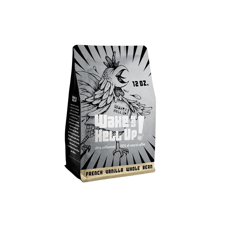 Wake the Hell Up! French Vanilla 12oz Ultra-Caffeinated Whole Bean