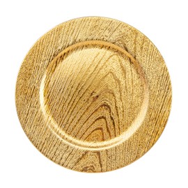 Home Collectives 13 Inch Round Elegant Serve ware Charger Plates with Matching Napkin Rings, Wedding, Dinner party, Event - Choose from our Variety of Styles and Quanties (12, Moslem Gold)