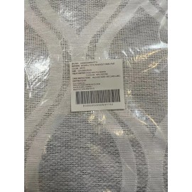 hOme Silk Home Mitchell Total Blackout Curtain Panel 1 Pair White 52'' x 96'' M33D