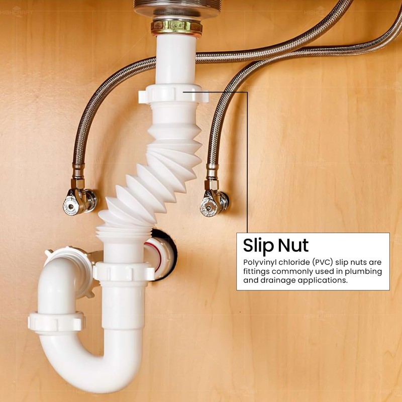 Highcraft Q22612 Slip Nut for Tubular Drain 1-1/2'' Inch White