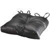 Faux Leather Chair Pad - Black
