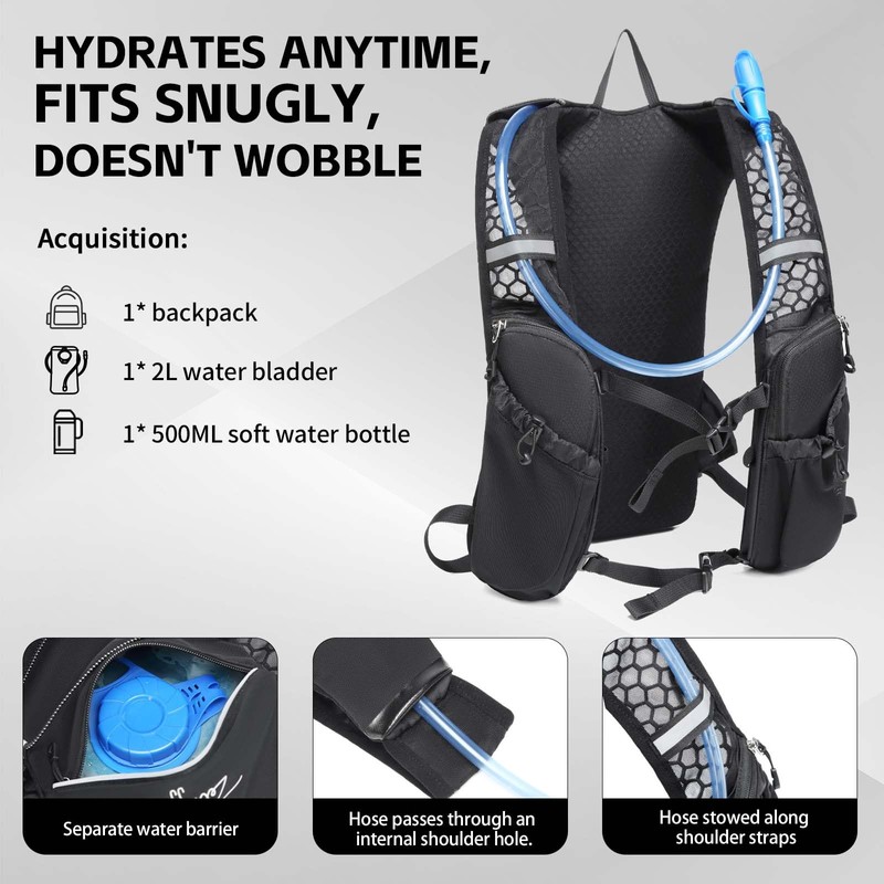 Lightweight running backpack, running vest, phone holder, hydration backpack, marathon
