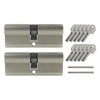 2x Profile Cylinder 80 mm 40/40 10x Key Door Cylinder