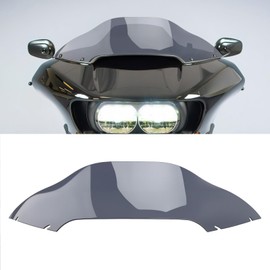 FIASRAC 8" Wave Windshield Windscreen Wind Splitter for Harley Touring Road Glide FLTR 2015-2022 Compatible with Touring Road Glide 2015 2016 2017 2018 2019 2020 2021 2022 (Smoke)