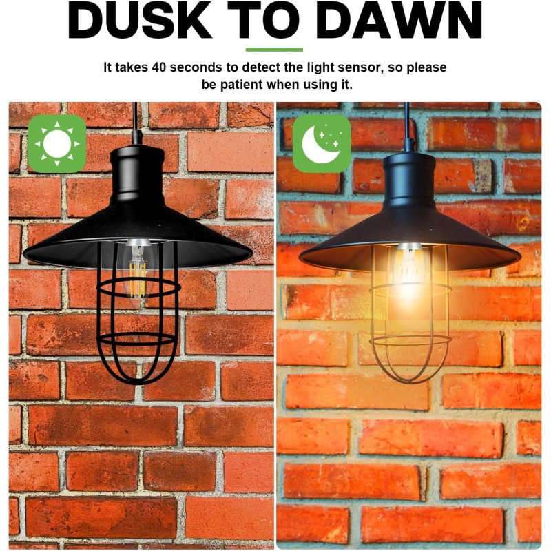 Dusk to Dawn Outdoor LED Light Bulb 5W Equivalent 40W