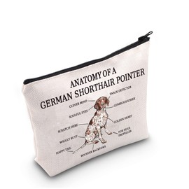 German Shorthair Pointer Lover Gift Anatomy of A German Shorthair Pointer Makeup Bag German Shorthair Pointer Dog Mama Gift Cosmetic Bag (Anatomy of A German)