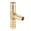 sourcing map Tee Brass Barb Fitting Reducer 3 Way, Fit