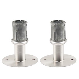 YDKOEDD 2pcs Adjustable Stainless Steel Flanged Feet for 3 1/2" Diameter Tables - Round Base, Adjustable for 1-5/8" O.D. Tubing