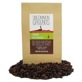Uncommon Grounds Specialty Coffee Roasts - French Guatemala Premium Arabica (12 oz Whole Bean) - Artisan Roasted for Optimum Flavor