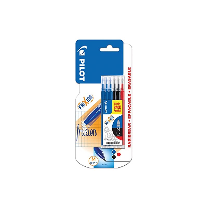 Pilot Pen Frixion Ball & Clicker3 Blue/2 Black/1 Red Refill