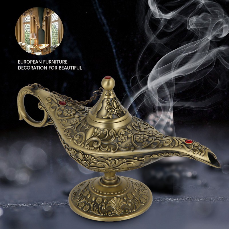 Retro Metal Fairy Tale Aladdin Magic Genie Home Teapot Oil