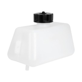 Popshyly 1 Litre Mini Dirt Bike Plastic Petrol Tank, Compact, Durable, White Fuel Tank with Black Lid, Ideal for Fuel Storage and Transport