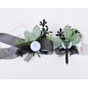 MAFELOE Corsage Boutonniere Set of 2 Pieces, White+Black (Y3-GH)